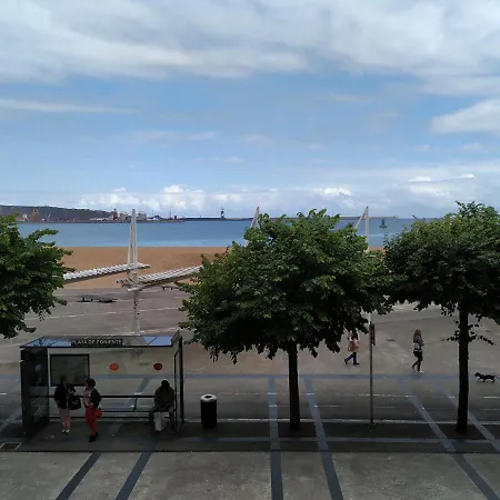 アパート Apto. Vista Playa Poniente ヒホン